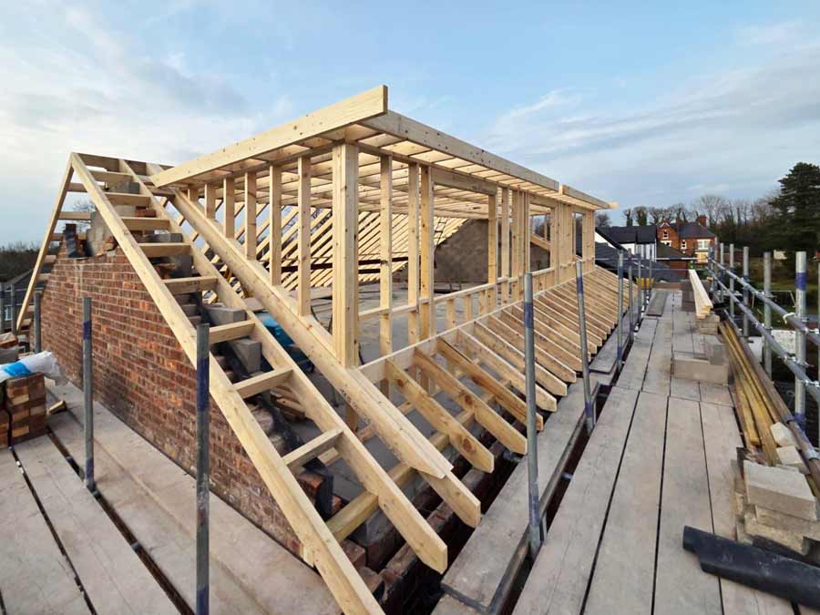 Complete roof replacement with new timber structure